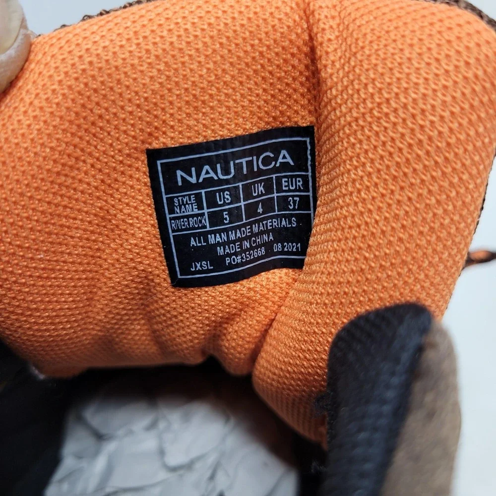Nautica Boots Mens Size 5 Brown River Rock Hiking Snow Winter Trail Ankle Boots